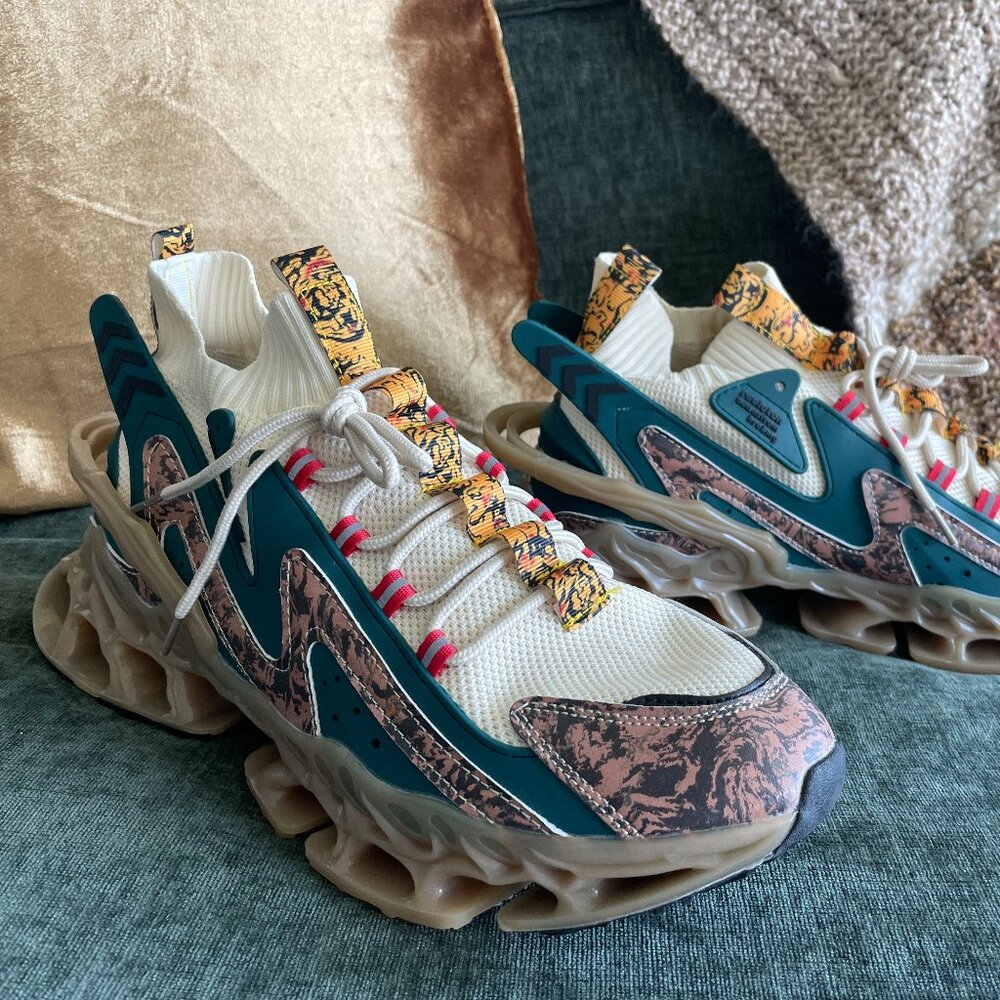 New European Blade Sneaker Breathable Shock-Absorb Running Shoes Mens EU46 US12